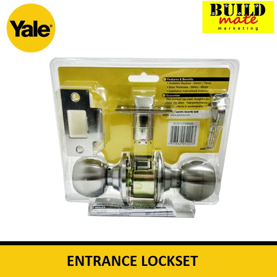 YALE Entrance Doorknob Door Knob Lockset VCA5127 US32D •BUILDMATE•