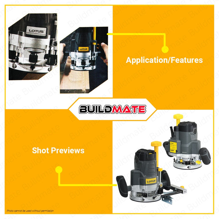 LOTUS Plunge Router 1/2" 2200W LTPR2200X •BUILDMATE• LPT LOTUS