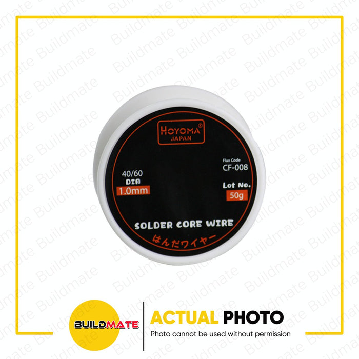 HOYOMA JAPAN Solder Soldering Wire with Flux 1.0mm HT-SWF50 •BUILDMATE•
