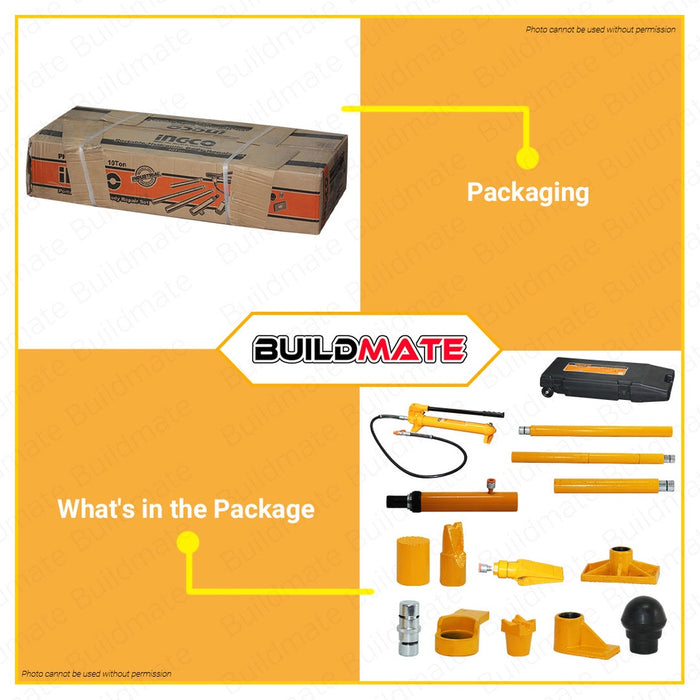 INGCO Portable Hydraulic Body Repair Kit Set 10 Tons PHBRK0103 100% ORIGINAL •BUILDMATE• IHT