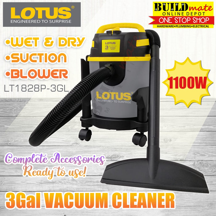[COMBO] LOTUS PACKAGE Pressure Washer 1400W & Vacuum Cleaner 3Gallon •BUILDMATE•