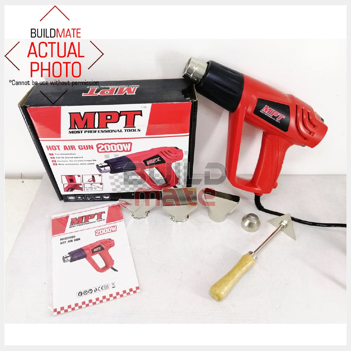 MPT Hot Air Heat Gun Hot Shrink Selaer PVC Bender 2000W MHG2003 Most Professional Tools •BUILDMATE•