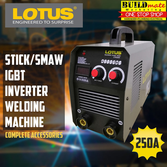 LOTUS Arc Inverter Welding Machine 250A LTIW250D •BUILDMATE• LWM