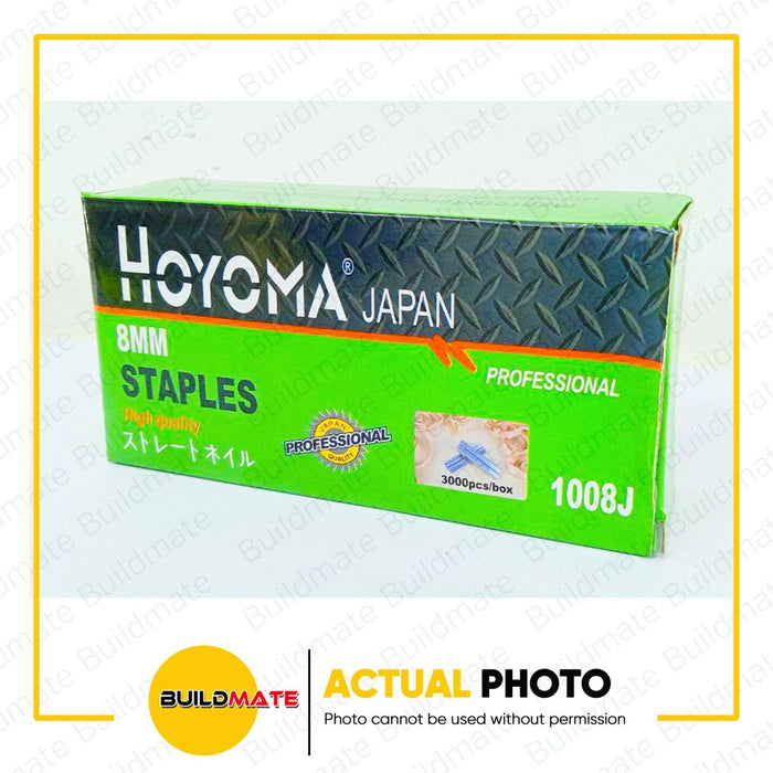 HOYOMA U Staples for Stapler 8mm 3000pcs 6mm 8mm 10mm 13mm SOLD PER BOX •BUILDMATE•