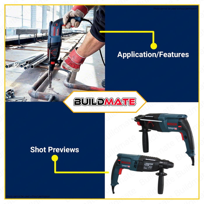 Bosch 800W SDS Plus Hammer Drill with Case Universal Rotary Hammer Drill GBH 2-26 DRE 0611253704 BPT
