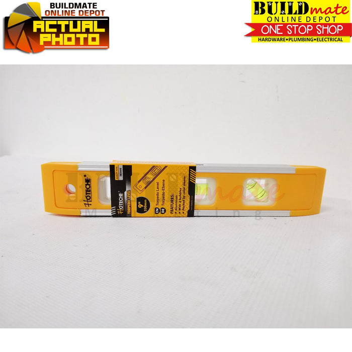 Hoteche Aluminum Torpedo Level 9" 230mm 283502 •BUILDMATE• 