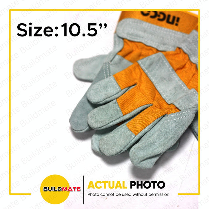 INGCO Leather Gloves 10.5" HGVC01 •BUILDMATE• IHT