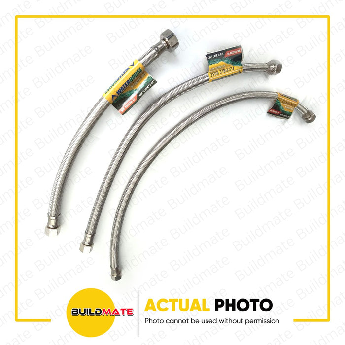 WATERHOUSE by POWERHOUSE Flexible Hose with Brass Nut For Lavatory Stainless 304 SOLD PER PIECE
