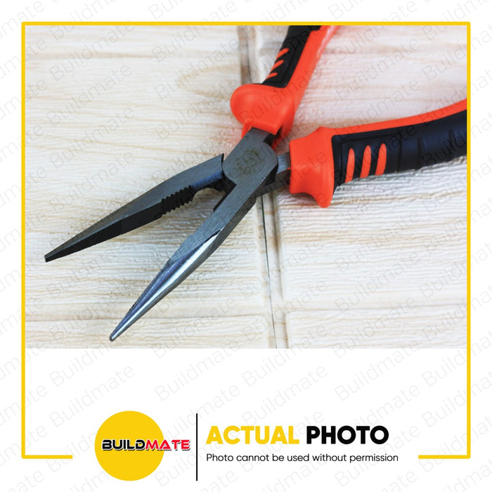 PROMAN Injected Handle Long Nose Plier 8" P-LN11 •BUILDMATE•