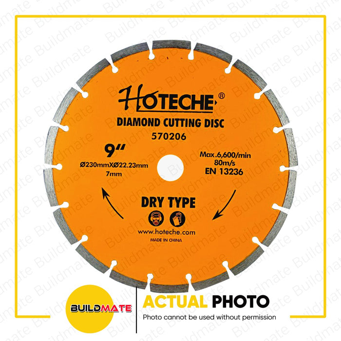 HOTECHE Diamond Cutting Disc 9" Dry Type 570206  •BUILDMATE•