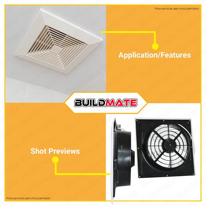 FIREFLY Ceiling Mounted Exhaust Fan Fans 12" 35W FEFC16/12W 100% ORIGINAL / AUTHENTIC •BUILDMATE•