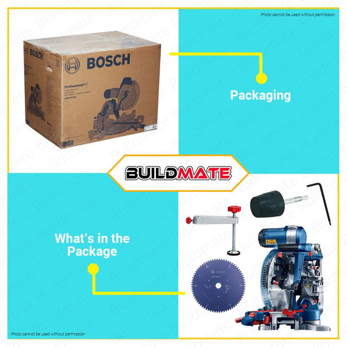 Bosch 2000W Slide Mitre Miter Saw 305mm with FREE Blade GCM 12 GDL Glide 0601B23600 BPT