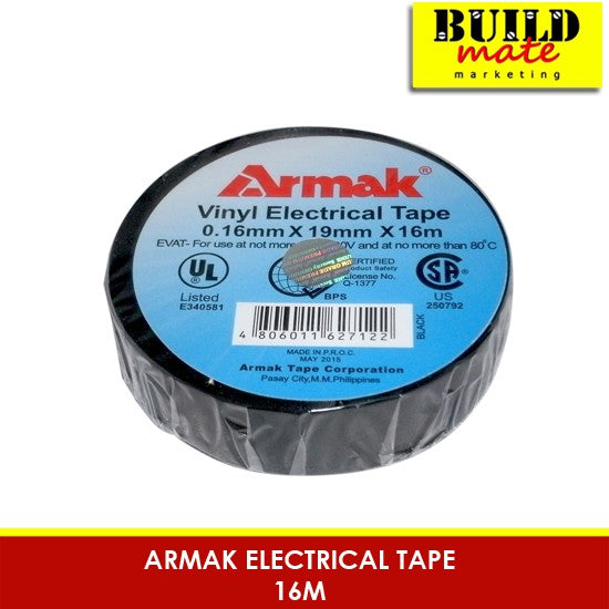 Armak Electrical Tape 16M 0.16mmx19mmx16m •BUILDMATE• 