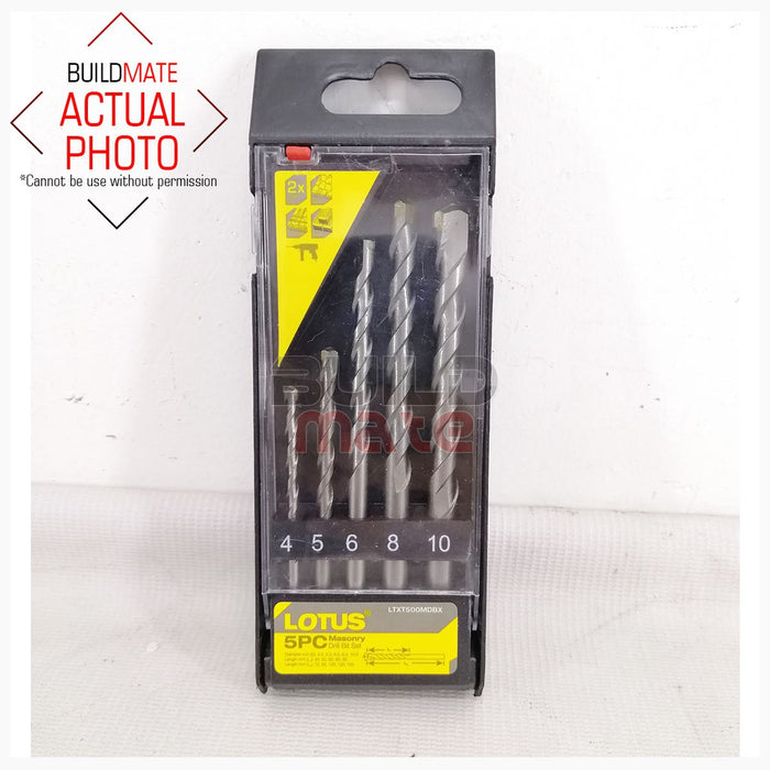LOTUS Masonry Drill Bit 5PCS/SET LTXT500MDBX •BUILDMATE• LPA