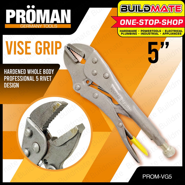 PROMAN GERMANY Vise Grip 5" VG5 Hardened Body High Quality •BUILDMATE•