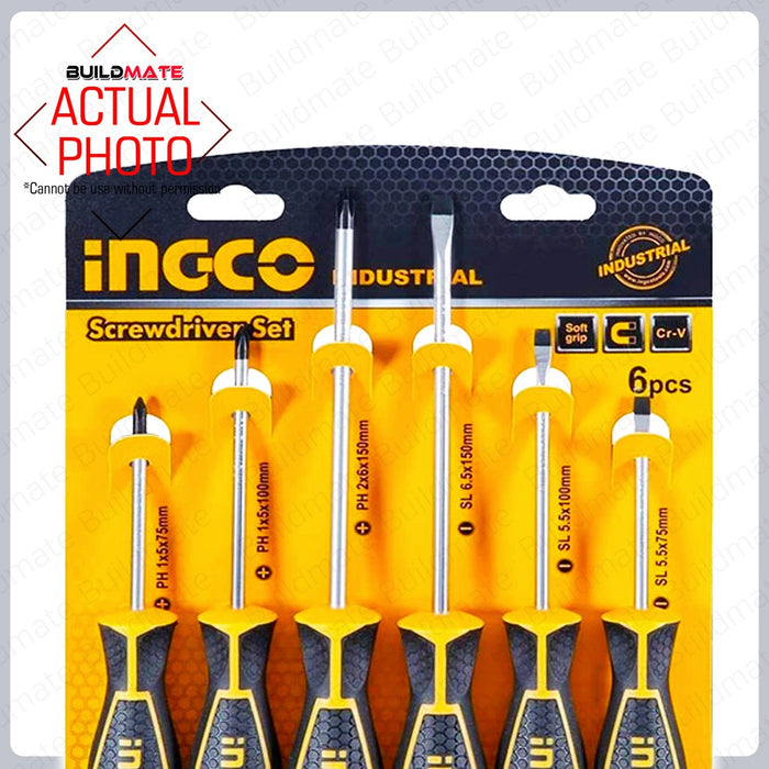 INGCO Screwdriver 6PCS/SET HKSD0628  •BUILDMATE• IHT