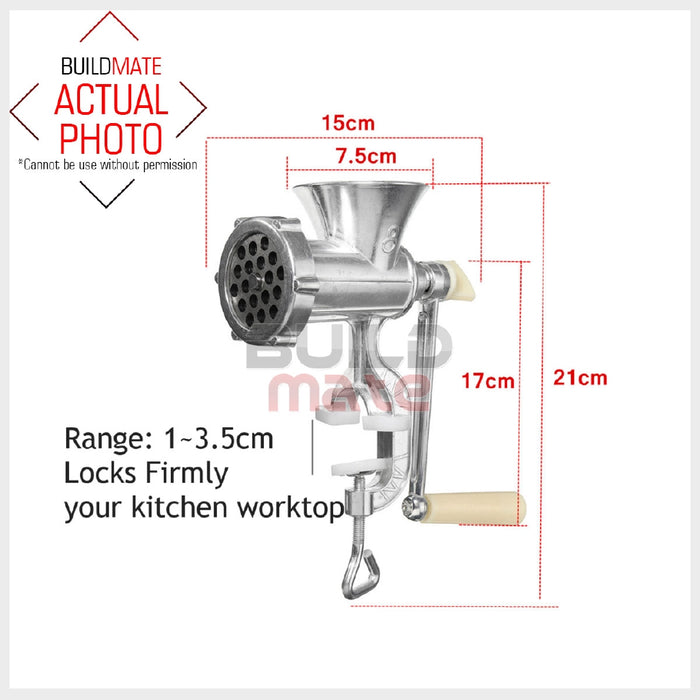 Aluminum Manual Meat Mincer (Table Vise) #8 •BUILDMATE•