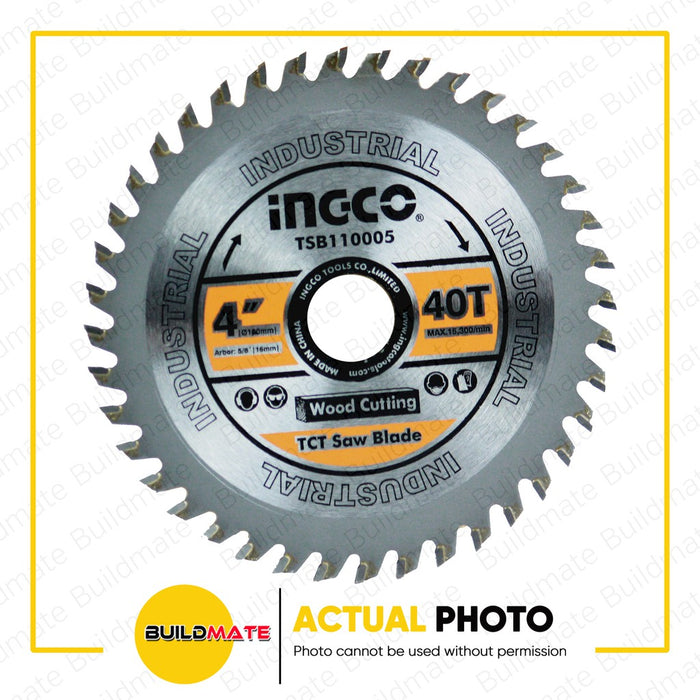 INGCO TCT Saw Blade 40T 4" Wood for Angle Grinder TSB110005 •BUILDMATE• IHT