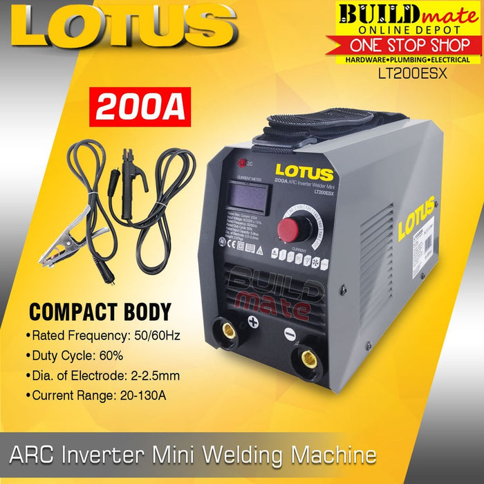 LOTUS IGBT MINI 200A Arc Inverter Welding Machine LT200ESX •BUILDMATE• LWM
