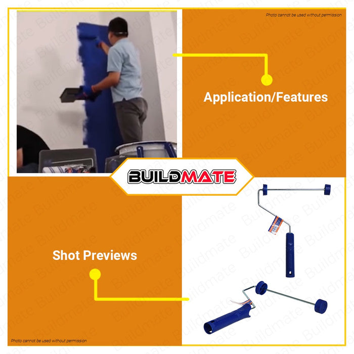 WADFOW 9" Inch Paint Cylinder Brush Bracket Paint Roller Holder Frame WCB2919 •BUILDMATE• WHT