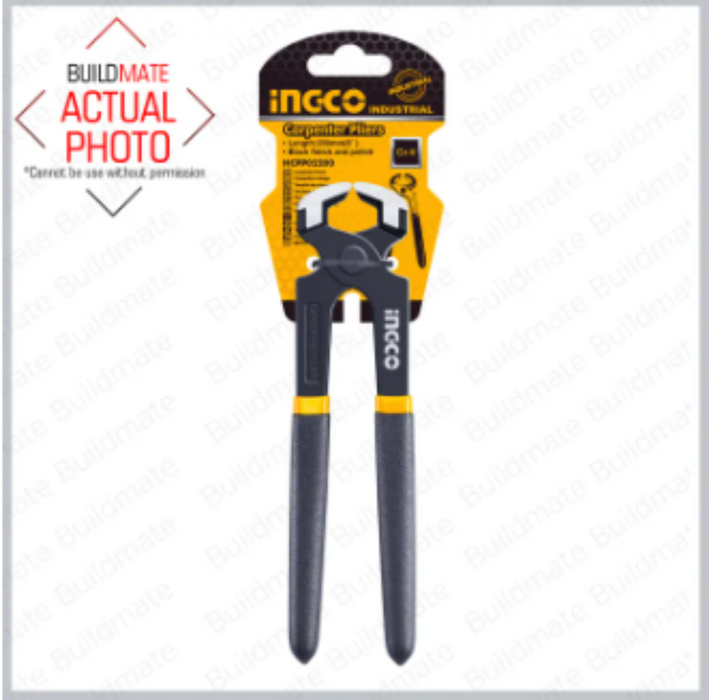 NEW INGCO Original Carpenters Pliers CRV 8" inch Industrial Rubber Handle HCPP02200 •BUILDMATE• IHT