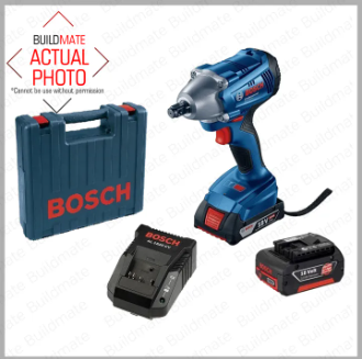 BOSCH Cordless Impact Wrench 18V Li-ion Battery GDS 250 LI with BATTERY & CHARGER BLC BUILDMATE