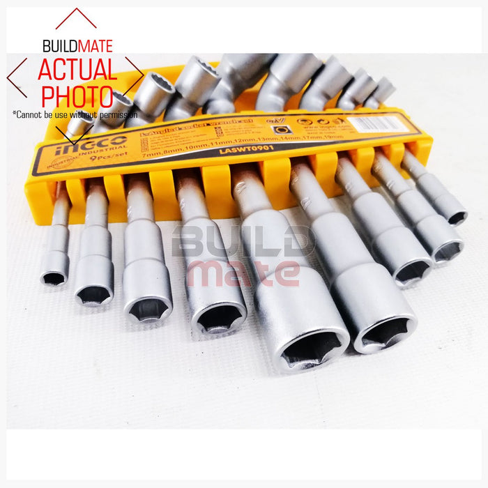 INGCO L-Angled Socket Wrench 9PCS/SET LASWT0901  •BUILDMATE• IHT