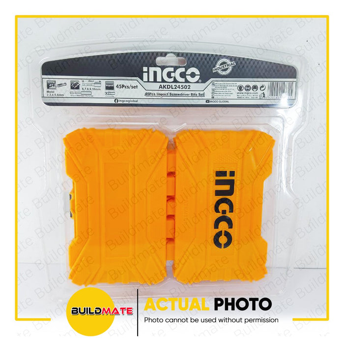 INGCO 45PCS Impact Screwdriver Bit Set AKDL24502 •BUILDMATE• IHT