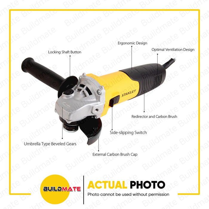 STANLEY Small Angle Grinder 4" 850W STGS8100A-B1 •BUILDMATE• SPT