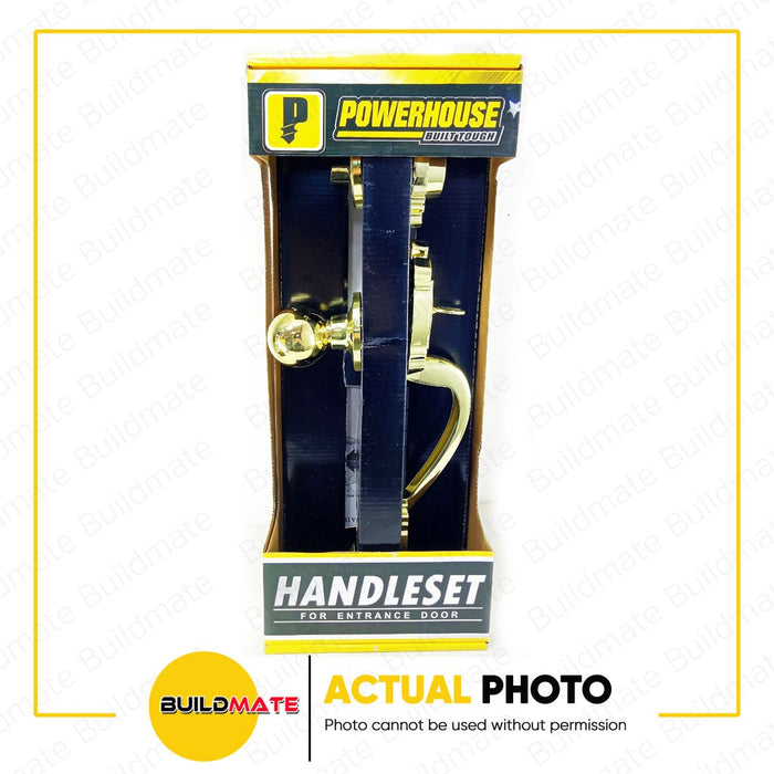 BUILDMATE Powerhouse PRO SERIES Entrance Handle Set PH8001PBET Brass Finish US3 - PHDH