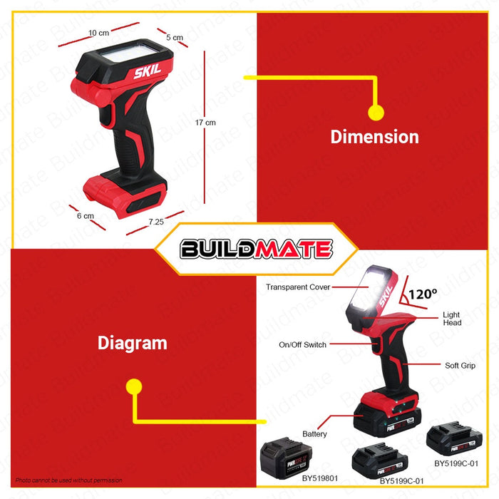 SKIL Cordless Working Light Work Light LED 12V PWR CORE 12 LH5531C-00 •BUILDMATE•
