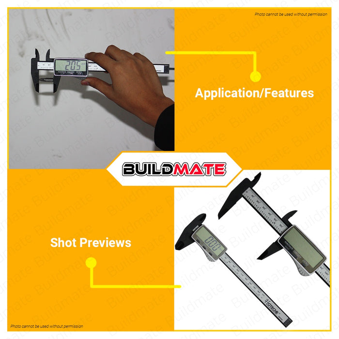 Hoteche Plastic Digital Caliper 6 inches 150mm HTC-284205 100% ORIGINAL / AUTHENTIC •BUILDMATE•