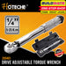 HOTECHE Adjustable Torque Wrench with Case 1/4" Cr-V HTC-200401 100% ORIGINAL •BUILDMATE•
