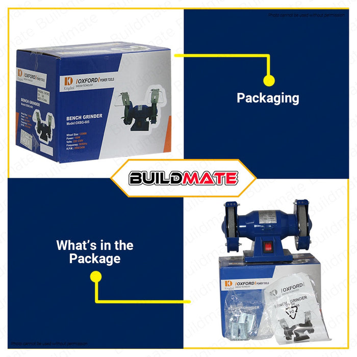 OXFORD ENGLAND Bench Grinder 5" | 6" •BUILDMATE•