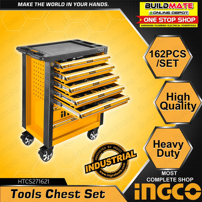 INGCO Tool Chest Set 162PCS/SET HTCS271621 +FREE PUTTY TROWEL •BUILDMATE• IHT