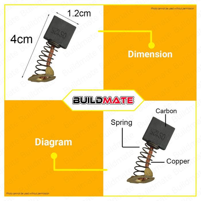 LOTUS Spare Parts Carbon Brush For Chop Saw Cut Off Machine LTCS240X-2 •BUILDMATE• LSP