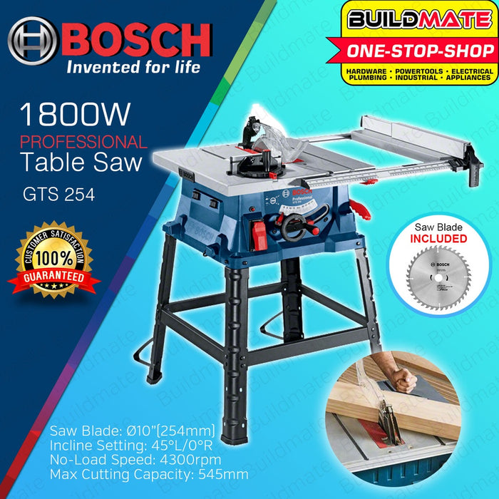 BOSCH Professional Table Saw COC GTS 254 0601B450K0 100% ORIGINAL / AUTHENTIC •BUILDMATE•