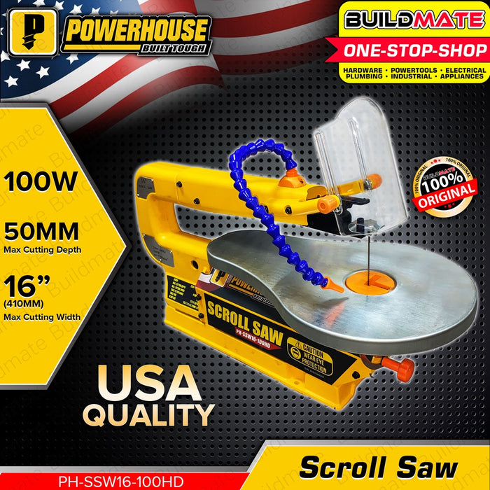 POWERHOUSE USA Professional Scroll Saw with Copper Wire 16" 100W PH-SSW16-100HD •BUILDMATE• PHPT