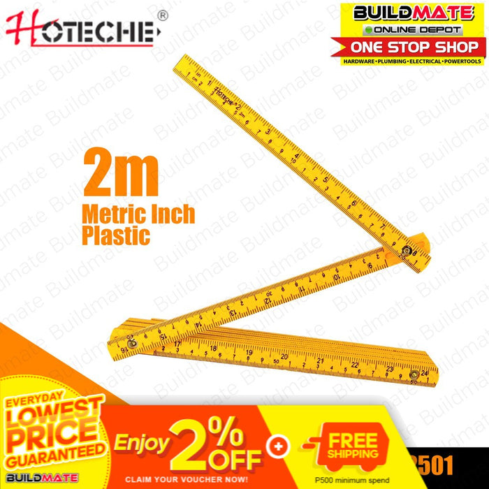 HOTECHE 10 Folds Plastic Folding Ruler 282501 •BUILDMATE•