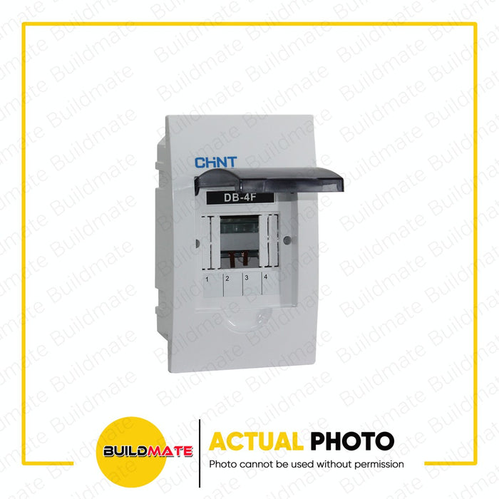 CHINT 4 WAYS FLUSH Type Panel Distribution Box Board for Din Rail Breaker + Busbar DB-4F •BUILDMATE•