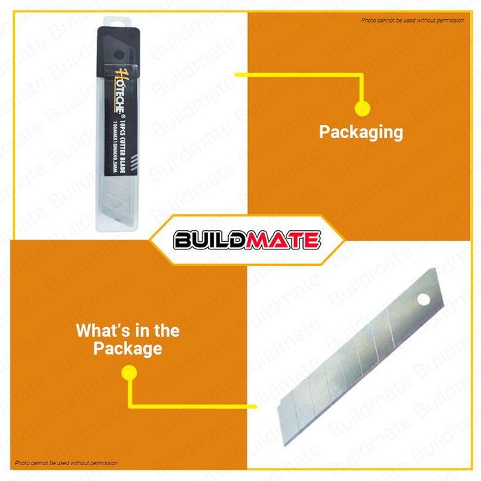 HOTECHE Utility Knife Cutter Blade Blades Only 10 pcs 18mm HTC-311018 / AUTHENTIC •BUILDMATE•