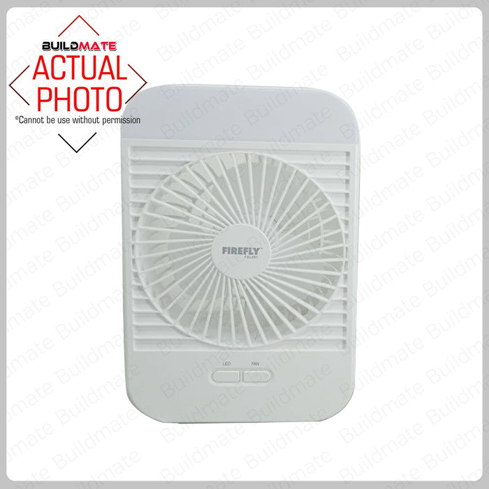 BUILDMATE Firefly Rechargeable 5" AC / DC Fan with Night Light 10W Multifunction Portable Table USB Personal Cooling Fan FEL651