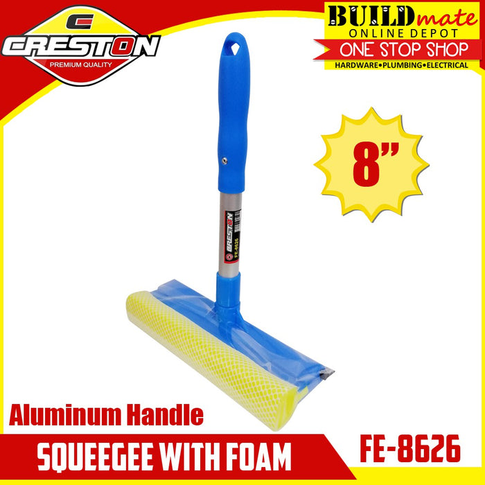 CRESTON Aluminum Handle Squeegee with Foam 8" FE-8626