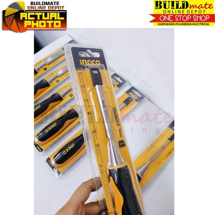 INGCO Wood Chisel 6mm To 22mm [SOLD PER PIECE] Wood Carving Flat Chisel Pait / Paet •BUILDMATE• IHT