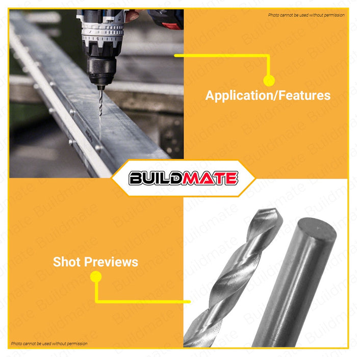 INGCO 15 PCS HSS M2 Drill Bit Set 1mm to 12mm For Metal DIN 338 AKDL51502 •BUILDMATE• IHT
