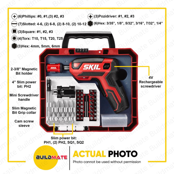 SKIL 42 PCS Cordless Screwdriver Set Screw Driver Accessories Set
