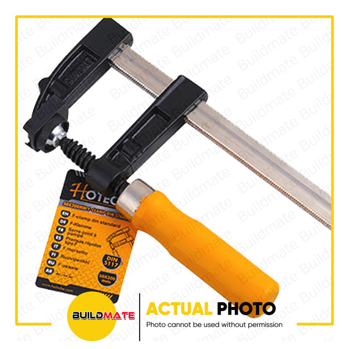 HOTECHE F Clamp with WOOD Handle DIN Standard 50 x 250mm 290303 •BUILDMATE•