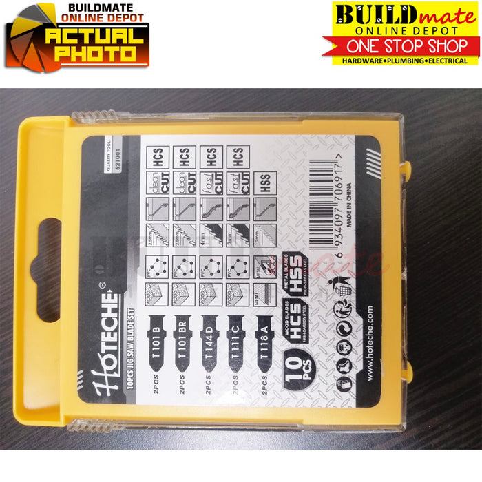 Hoteche Jigsaw Blade 10PCS/SET T-SHANK TYPE 621001 •BUILDMATE• 