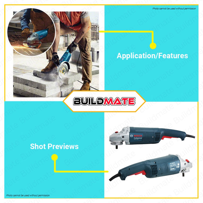 Bosch Professional 2200W 230mm M14 Heavy Duty Large Angle Grinder GWS 2200-230H 06018C10K0 BPT