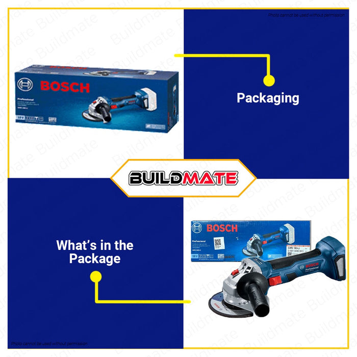BOSCH Brushless Cordless Angle Grinder Soft Grip SOLO M10 GWS180-LI 06019H90K0 BLC | •BUILDMATE•